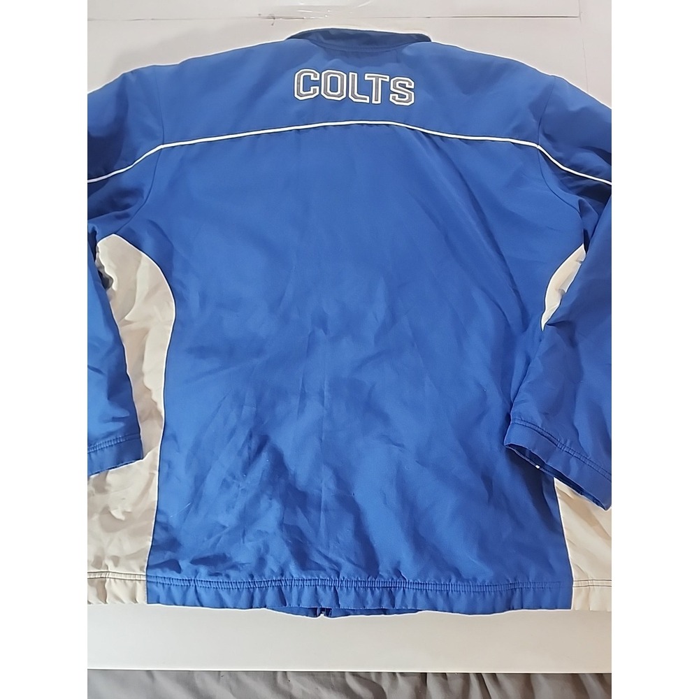Reebok NFL Team Apparel Colts Sideline Jacket XL Blue Heavyweight Fleece Lined - Picture 7 of 12
